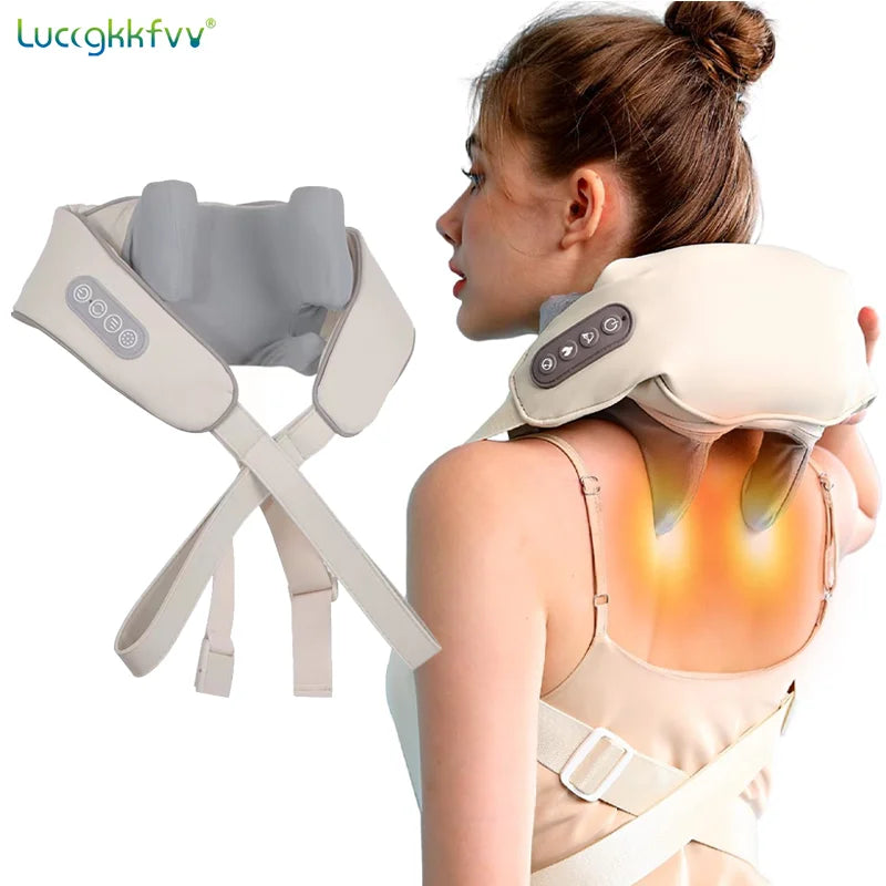 Neck Shoulder Massager Deep Tissue Shiatsu Back Massager